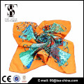 2015 New design fashion beautiful print twill silk scarf